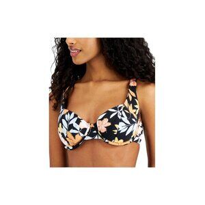Roxy Womens Size M Island Vibes Print Beach Underwire D Cup Bikini Top‎ NWT